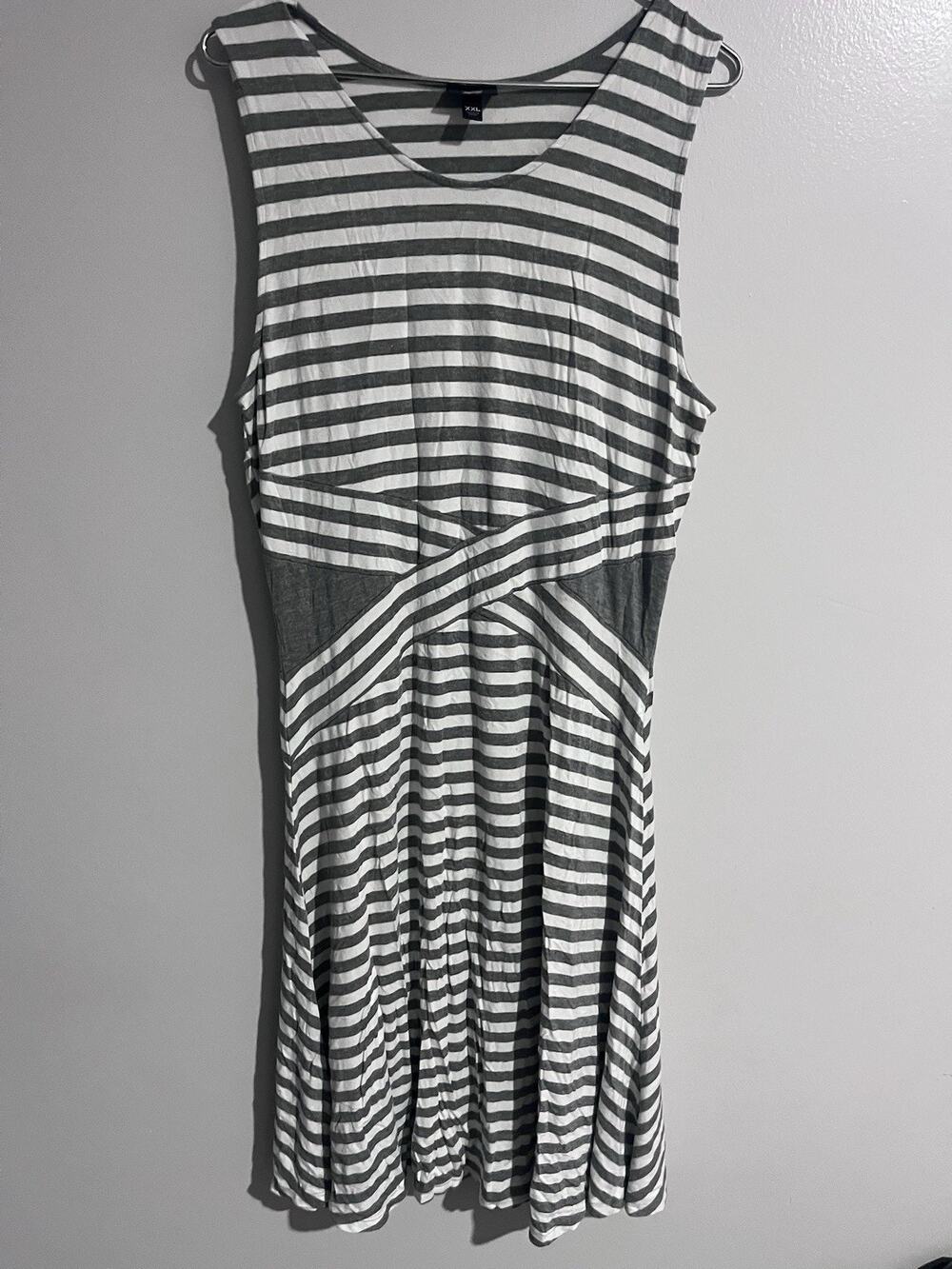 Mossimo Supply Midi Geo Striped Stretch Dress Women’s Size XXL Y2K